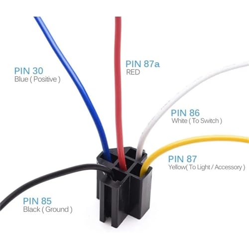 Prise de relais automobile robuste 12V 4 broches 40A pour circuit DC - 6