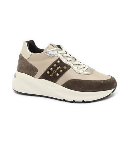 Nero Giardini 11523 Castagno Marrone Scarpe Donna Sportive Sneakers Lacci Zeppa 40