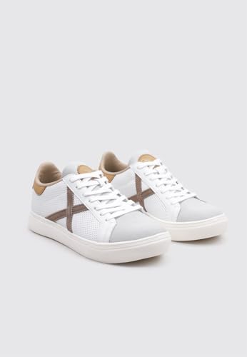 Munich RETE baskets basses homme légères en toile noire et blanche