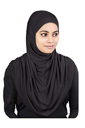 Women's 2-Piece Al-Amira Hijab with Under Scarf/Cap/Bonnet in Soft Viscose Jersey, Ready to Wear HJ-129
