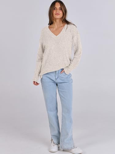 ANRABESS Long Sleeve Shirts for Women V Neck Casual Fall Tops Loose Fit Lightweight Sweaters Tunic Fashion 2025 Clothes - Image 7