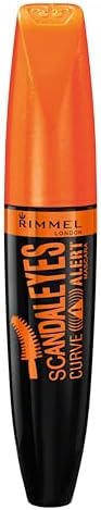 Rimmel Scandaleyes Curve Alert Mascara, Volumizing, Curls, Plumps, 001, Black, 0.41oz