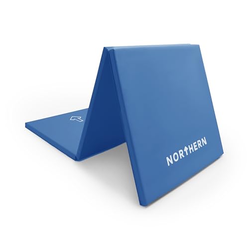 Esterilla de yoga para ejercicio, fitness, triple pliegue, de espuma, extragruesa, antideslizante, grande, acolchada, de alta densidad, para pilates, estiramiento, equipo de gimnasio en casa, - imagen 2