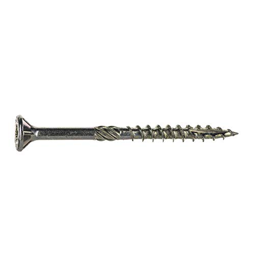 #9 x 2-1/4" Tornillos para madera Saberdrive Star Drive Multiuso con cabeza serrada y rosca serrada, resistente, 1 LB, aprox. 120 piezas miniatura 1