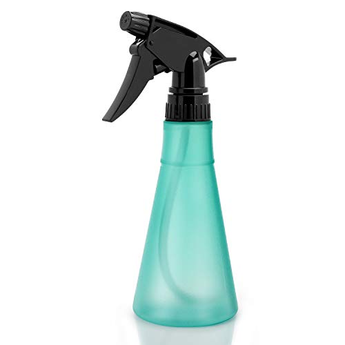 Spray Bottle with Adjustable Nozzle, Suream 10.6oz/300ml Green Mist Sprayer with Stream for Curly Hair, Refillable Empty Plastic Bottle for Hairdressing, Planting, Ironing and Cleaning