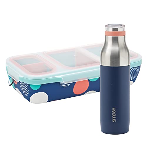 Mejores review On-line Cubo fuga para comprar hoy. 25 Smash Products Bento Switch Up con botella Misty - A prueba de fugas con separadores ajustables y botella de 16.8 onzas líquidas de color Misty