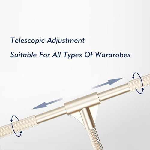 Adjustable Pull-Down Wardrobe Rod - Space-Saving Aluminum Alloy Clothes Hanger, Folding Design, Supports 30KG Load, 564-764mm, Ideal for Closet Organization and Storage Efficiency