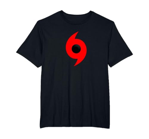 Hurricane Weather Symbol T-Shirt T-Shirt, Men's Big and Tall, Black, 5X Tall