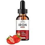 Liquid Iron Supplements Drops | 100% Natural Minerals Balance | with Added Vitamin C, Vitamin B12 & Folate Folic Acid | Substitute for Iron Tablets & Water | Supplement for Men & Women