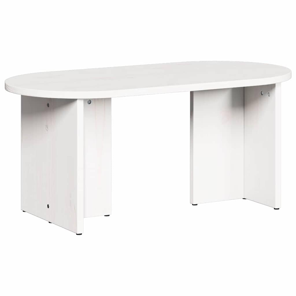 Table basse ovale en pin blanc : le meuble idéal pour vos soirées et apéritifs