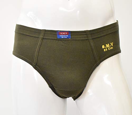 Image of SMV Men's Briefs 100% Cotton Inner Elastic (Pack of 3)
