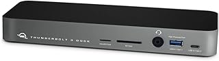 OWC Base Thunderbolt 3 de 14 Puertos con Cable, Compatible con Windows PC y Mac, Gris Espacial, (TB3DK14PSG)