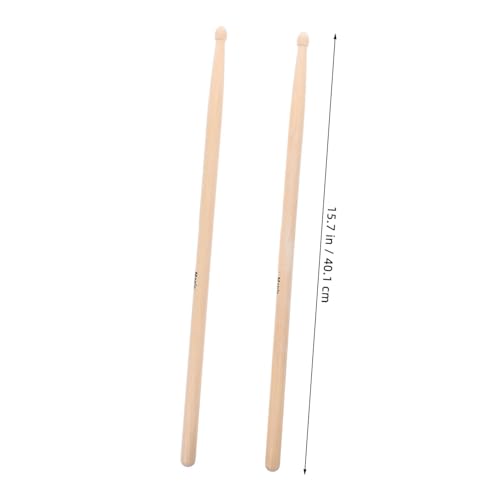 2 piezas de baquetas de madera profesionales para percusión, diseño de mango liso, para principiantes miniatura 2