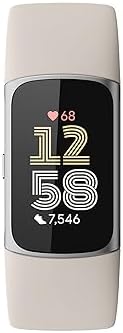 Google Fitbit Charge 6 Advanced Health and Fitness Tracker with Built-in GPS, Stress Management Tools, Sleep Tracking, 24/7 Heart Rate and more -- Silver/White - 1