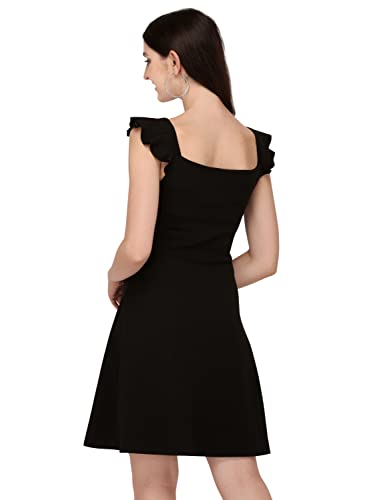 Image of Mehrang Fashion Western Dress || Stretchable Solid Sleeveles Frill Dress for Women || Western Dresses for Women || Dress for Women|| Summer Short Dresses for Women