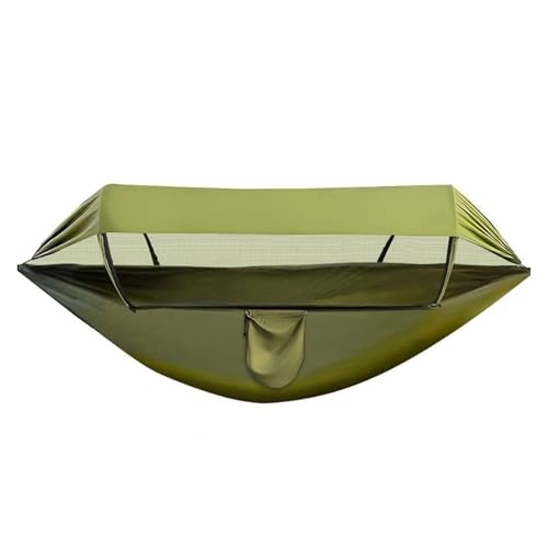 XLYMTLSO Camping Hammock, Hamaca Doble for Exteriores, antivuelco, con mosquitera, portátil, de Nailon, for Acampar y Tomar el Sol, Ideal for Patio, Playa y Viajes.,Single or Double(A)