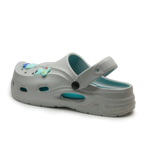 Image of ASIAN INDIGO-08 Stylish Women Clogs | Lightweight, Comfortable & Breathable Slip-Ons with Trendy 3D Stickers