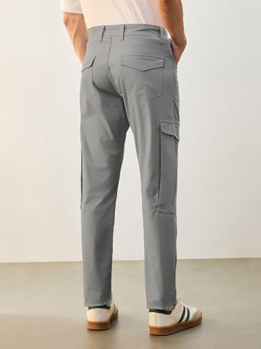 Image of NOBERO Men's Utility Cargo Pants | Cargo Pants for Men | Regular Fit | Multi-Pocket Utility Design | Durable Woven Fabric | Everyday Wear