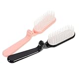 PAMINGONO 2個 折りたたみ式ワイド歯ヘアコーム 軽量携帯用ヘアスリングブラシ 頭皮マッサージ対応 くし ツヤ髪ケア ウェット ドライ髪用 男女