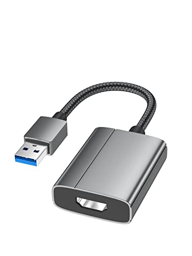Image of USB to HDMI Adapter,USB 3.0 /2.0 to HDMI Cable Multi-Display Video Converter- PC Laptop Windows 7 8 10,Desktop, Laptop, PC, Monitor, Projector, HDTV[Not Support Linux,Chromebook]