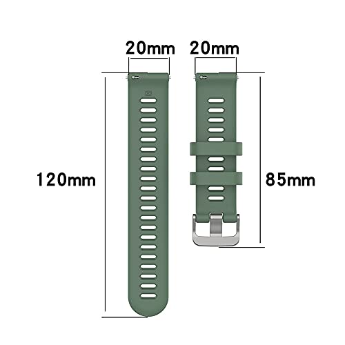 Kompatibel mit Garmin Forerunner55 B&auml;ndern, Silikon Uhrenarmband Ersatz Zubeh&ouml;r f&uuml;r Garmin Forerunner 55 GPS Running Smartwatch (armee-gr&uuml;n)