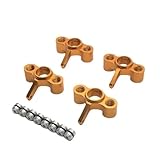 4 * Fusées d'essieu Lot de 4 Porte-moyeux de Direction en métal for JLB Racing, pièces de Mise à Niveau for Cheetah 11101 21101 J3 Speed 1/10 RC(Giallo)