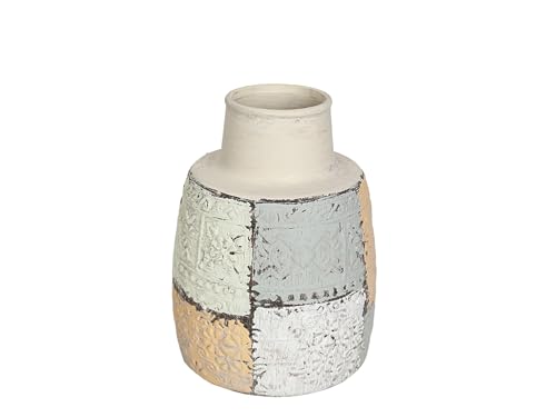 Vase céramique colorée labrado pour bouquet de fleurs séchées
