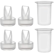 Maymom Pump Parts Compatible with Ameda Purely Your Pumps, MYA Joy Pump, but not MYA Pro; 4 Duckbills 2 Membranes