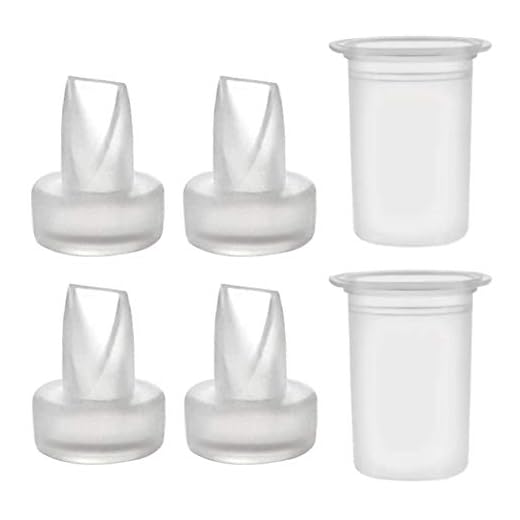 Maymom Pump Parts Compatible with Ameda Purely Your Pumps, MYA Joy Pump, but not MYA Pro; (4 Duckbills 2 Membranes)