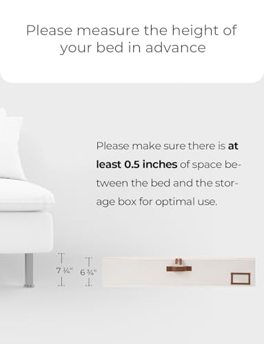 Storageworks USKT81-49-303 Underbed Storage Bins, Under Bed Storage Containers With Zippers, Closet Organizer For Clothes, Blankets, Ivory White, Jumbo thumb #3