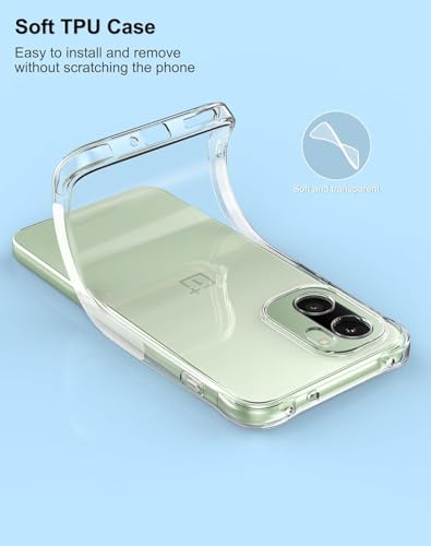 Image of REALCASE Silicone Oneplus 15R 5G Back Cover Case, Scratch Resistant Protective Crystal Clear Transparent Shock Proof Bumper Back Cover Case for Oneplus 15R 5G