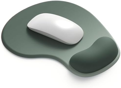 Office Mousepad with Gel Wrist Support - Ergonomic Gaming Desktop Mouse Pad Wrist Rest - Design Gamepad Mat Rubber Base for Laptop Computer -Silicone Non-Slip Special-Textured Surface (04SageGreen) - classic Series