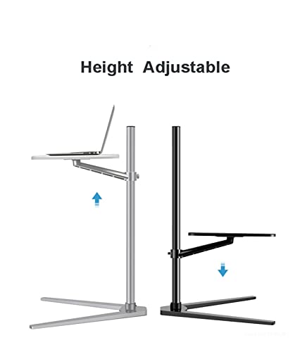 Soporte para cama y sofá de aluminio para tableta o notebook con altura ajustable en plata 6
