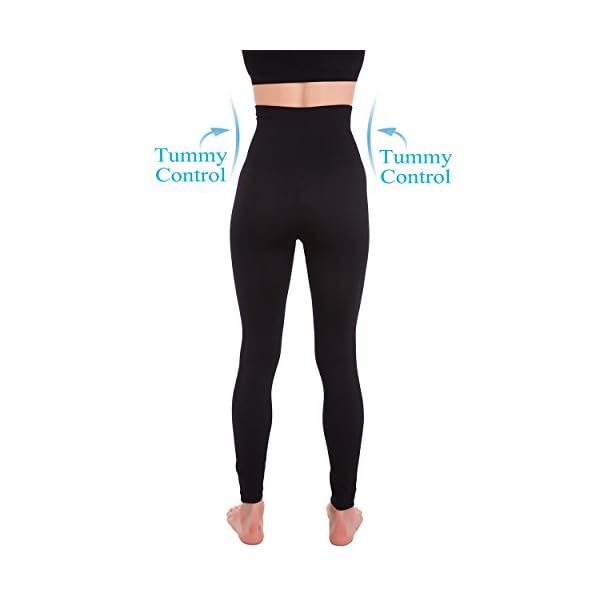 Homma-Premium-Thick-High-Waist-Tummy-Compression-Slimming-Leggings Homma Activewear Thick High Waist Tummy Compression Pants Slimming Body Yoga Leggings Postpartum Pants Black L