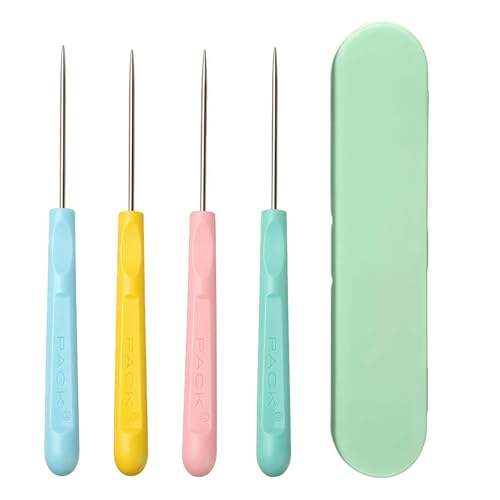 Houlishu Sugar Stir Needle 4 Pieces 5.2 Inches Green Cookie Scribe Needles Cake Decorating Tool