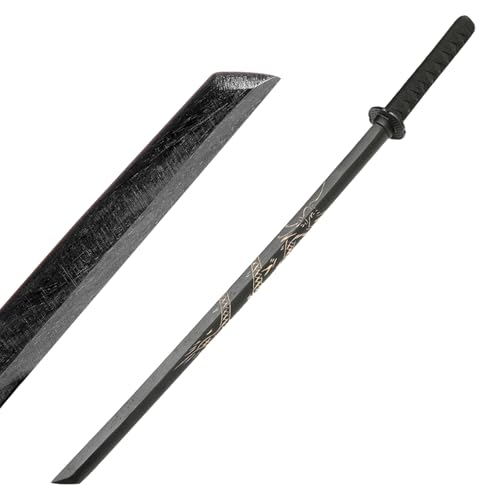 Espada Katana de Madera, bokken Kendo entrenamiento de sable, espada samurái, juego de rol Cosplay iaido bokken (patrón dragón)