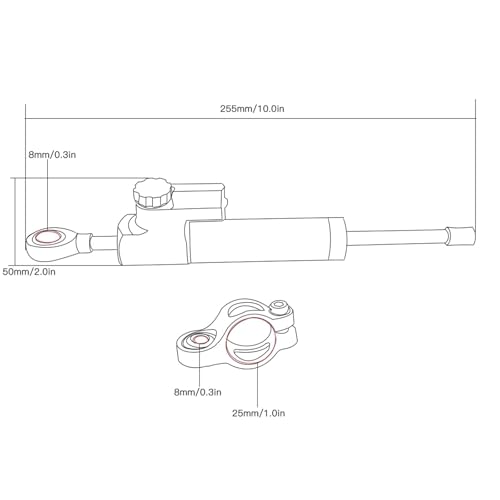 Support amortisseur direction YZF-R1 contre vibrations moto
