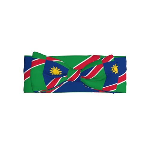 Flag of Namibia Picture Baby Bow Headband - Super Stretchy Soft Bows Hair Accessories for Newborn Infant Toddlers Kids Girls - Elastic and Skin-Friendly