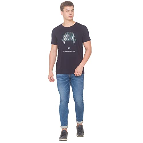 Image of Spykar Men's Printed Slim Fit T-Shirt