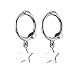Mini Star Dangle Sterling Silver Small Hoop Earrings for Women Teen Girls Cartilage Sleeper Hoops Cute Jewelry