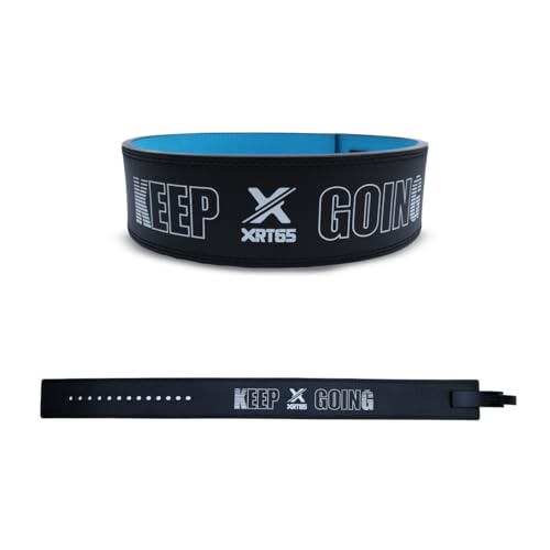 Image of XRT65 Power Weight Lifting Lever Belt - 10cm, Adjustable Aluminum Alloy Lever Gym Belt for Powerlifting, Deadlifts, Squats, Core Support, For Men & Women (Large- 127 * 10 CM), Train Hard, Keep Going