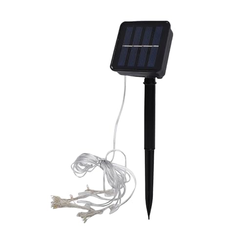 ciciglow Cadena de Luces LED con Energía Solar,Luces Solares con 8 Modos de Decorativas Flexibles,Cadena de Decorativas para Jardín Interior y Exterior (Color 1,5m 50 Solar 8 Modos)
