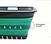 SAMMART 42L (11 gallon) Collapsible Plastic Laundry Basket - Foldable Pop Up Storage Container/Organizer - Space Saving Hamper/Basket (1, Grey/Turquoise Blue)