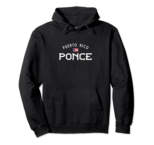Ponce Puerto Rico With Distressed Boricua Design Pullover Hoodie