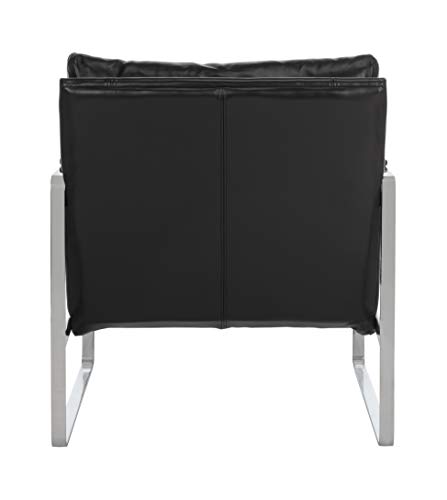 Safavieh KNT4097B Couture Esposito Dark Brown And Silver Metal Club Accent Chair thumb #6