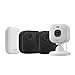 Blink-Kamera Outdoor 4 + Blink Mini 2K+ Weiß (neueste Generation)| Kabellose intelligente HD-Sicherheitskamera, zwei Jahre Batterielaufzeit | 2-Kamera-System mit enthaltenem Sync Module Core | IP65