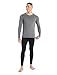 Icebreaker Merino Men's 200 Oasis Cold Weather Leggings With Fly, Wool Base Layer Thermal Pants, Black, Large