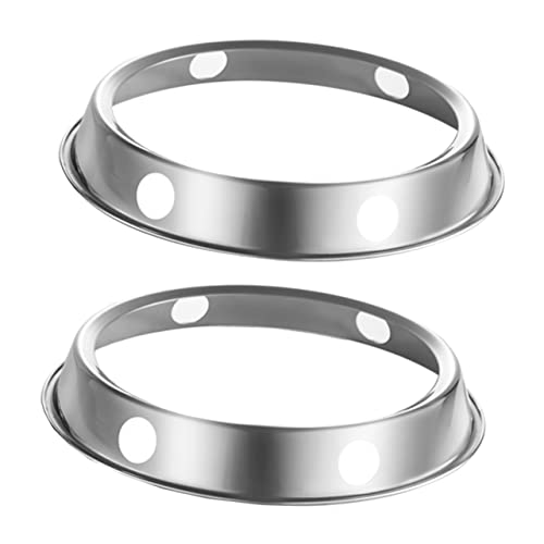 Healifty 2Pcs Stainless Steel Pot Rack Stand Heat Water Kitchen Holder for Steam Pots Double Design for Stability Easy to Clean Cooking Accessory