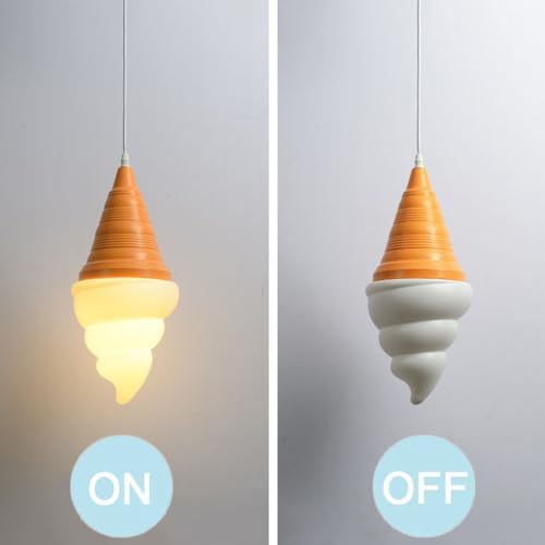 Image of Ice Cream Chandelier Spiral Cone Decorative Pendant Light Fixture, DIY Hanging Lighting Fixtures for Kitchens, Dining Rooms and More
