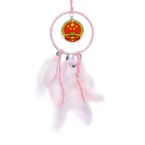 Atrapasueños de China con emblema nacional y campana pequeña para decoración de dormitorios 2